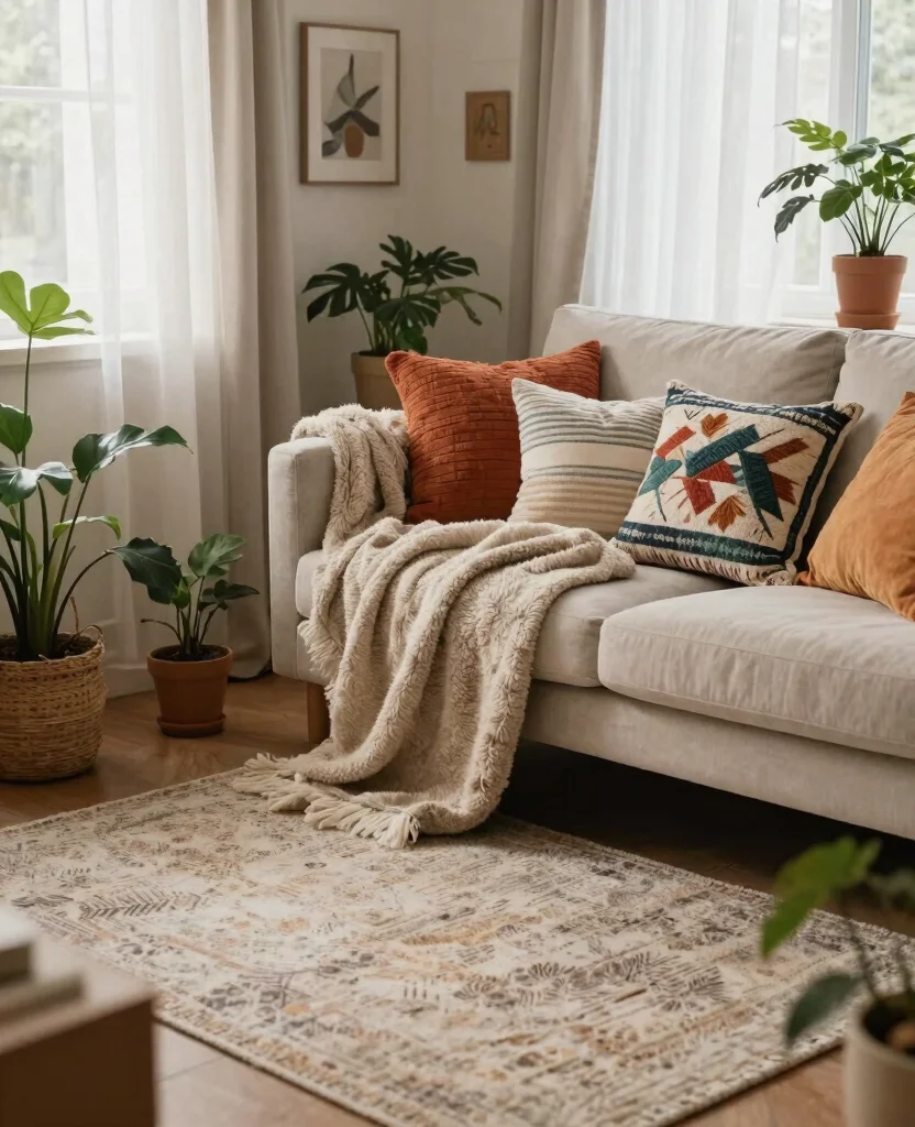 Cozy Small Space Decor Ideas to Transform Your Tiny Home into a Dreamy Retreat - 2. Layer Textiles for Comfort 1
