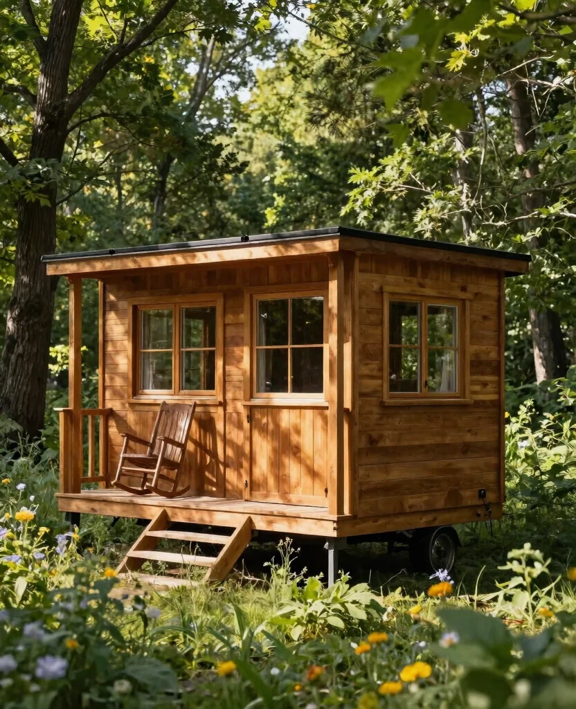 Explore Stunning Tiny House on Wheels Designs for Ultimate Mobile Living Bliss - 1. The Rustic Charm of Wood 1