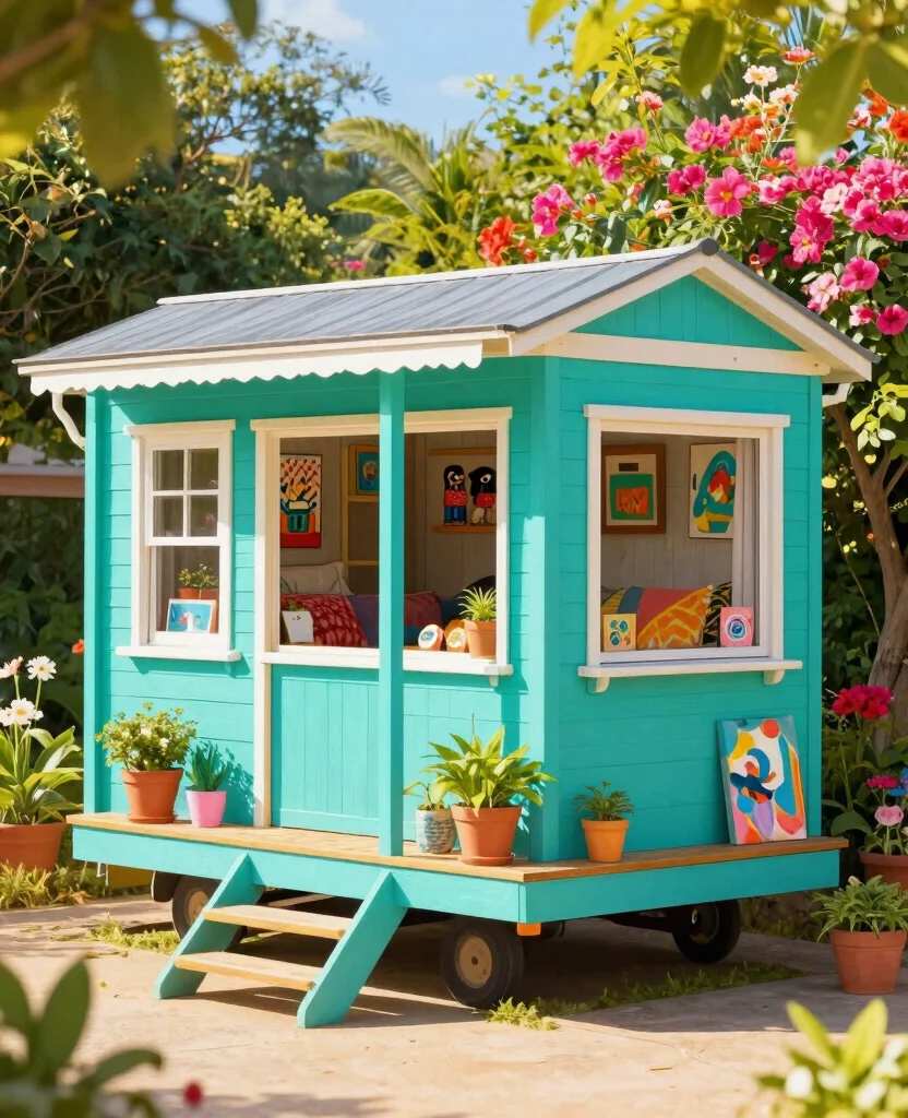Explore Stunning Tiny House on Wheels Designs for Ultimate Mobile Living Bliss - 3. Colorful Tiny Homes: A Splash of Personality 1