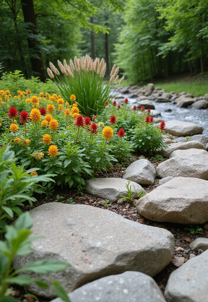 Step By Step: How to Create Stunning River Rock Landscaping for Your Garden - 6. Planting Alongside River Rocks 1