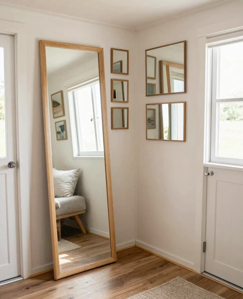 Transform Your Airbnb: 15 Small Space Decor Ideas for a Cozy Retreat - 13. Use of Mirrors: Expand Your Space Visually 1