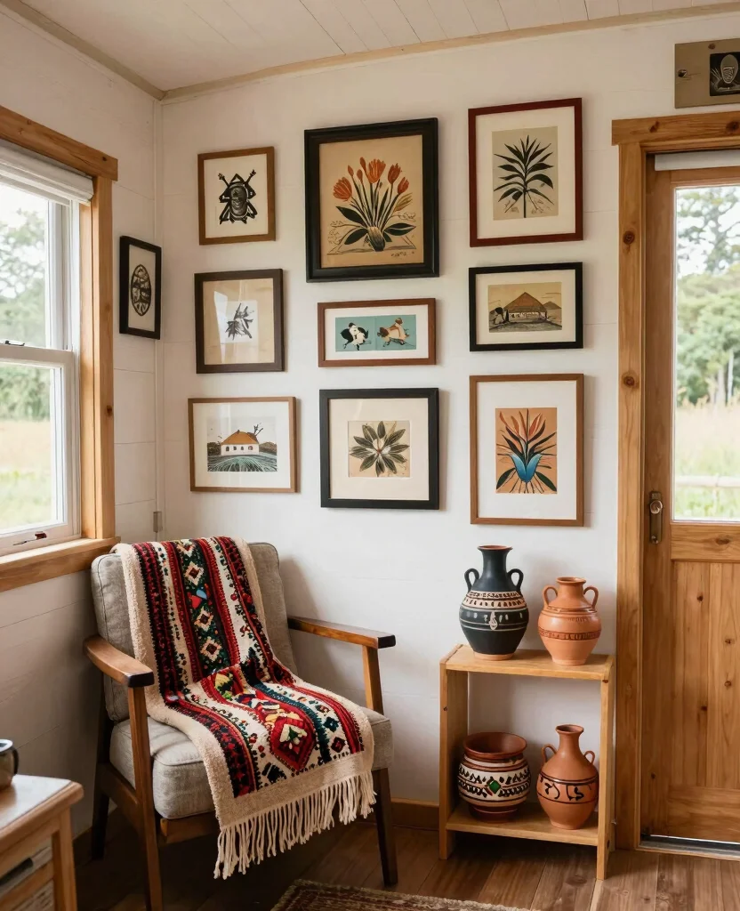 Transform Your Airbnb: 15 Small Space Decor Ideas for a Cozy Retreat - 15. Local Art & Crafts: Showcase Community 1