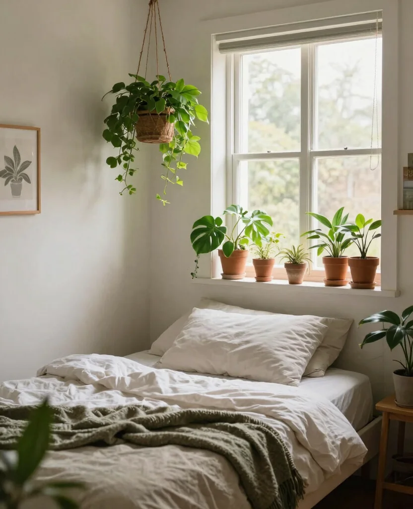 Transform Your Tiny Bedroom: Chic Small Space Decor Ideas for Cozy Comfort - 6. Indoor Plants 1