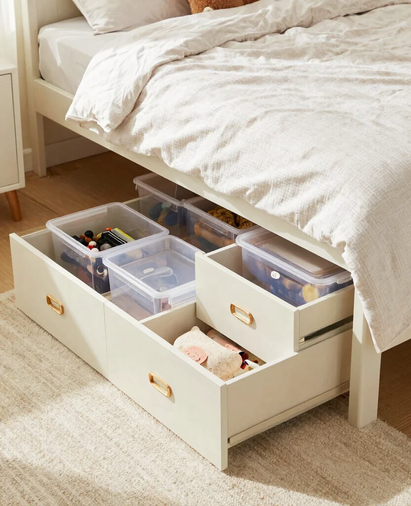 Transform Your Tiny Bedroom: Chic Small Space Decor Ideas for Cozy Comfort - 7. Under-Bed Storage 1