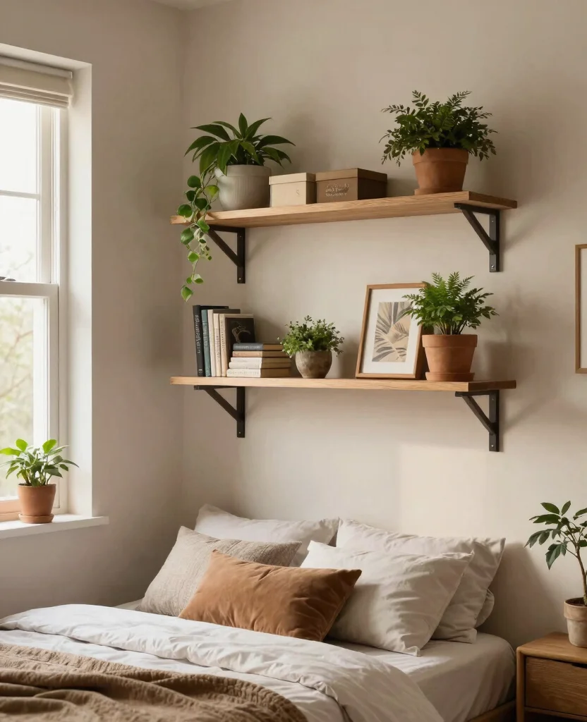 Transform Your Tiny Bedroom with Genius Small Space Organization Ideas - 2. Utilize Vertical Space 1