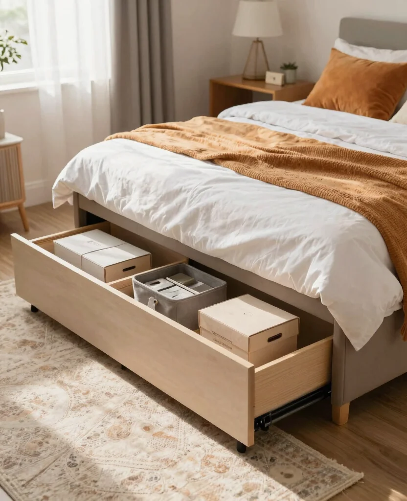 Transform Your Tiny Bedroom with Genius Small Space Organization Ideas - 3. Maximize Under-Bed Storage 1