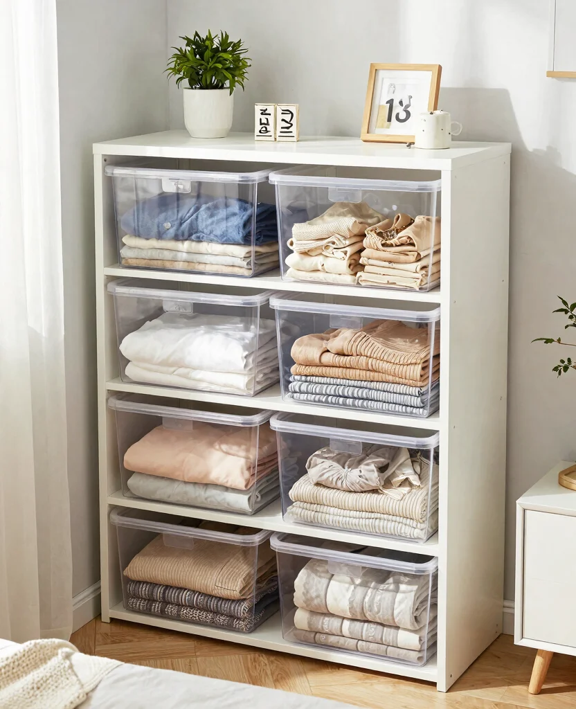 Transform Your Tiny Bedroom with Genius Small Space Organization Ideas - 6. Use Clear Storage Solutions 1