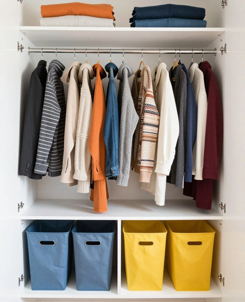 Transform Your Tiny Bedroom with Genius Small Space Organization Ideas - 8. Implement a Seasonal Wardrobe System 1