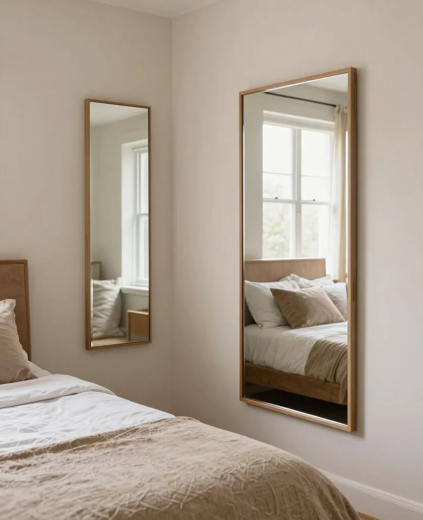 Transform Your Tiny Bedroom with Genius Small Space Organization Ideas - 9. Use Mirrors to Create Illusions of Space 1