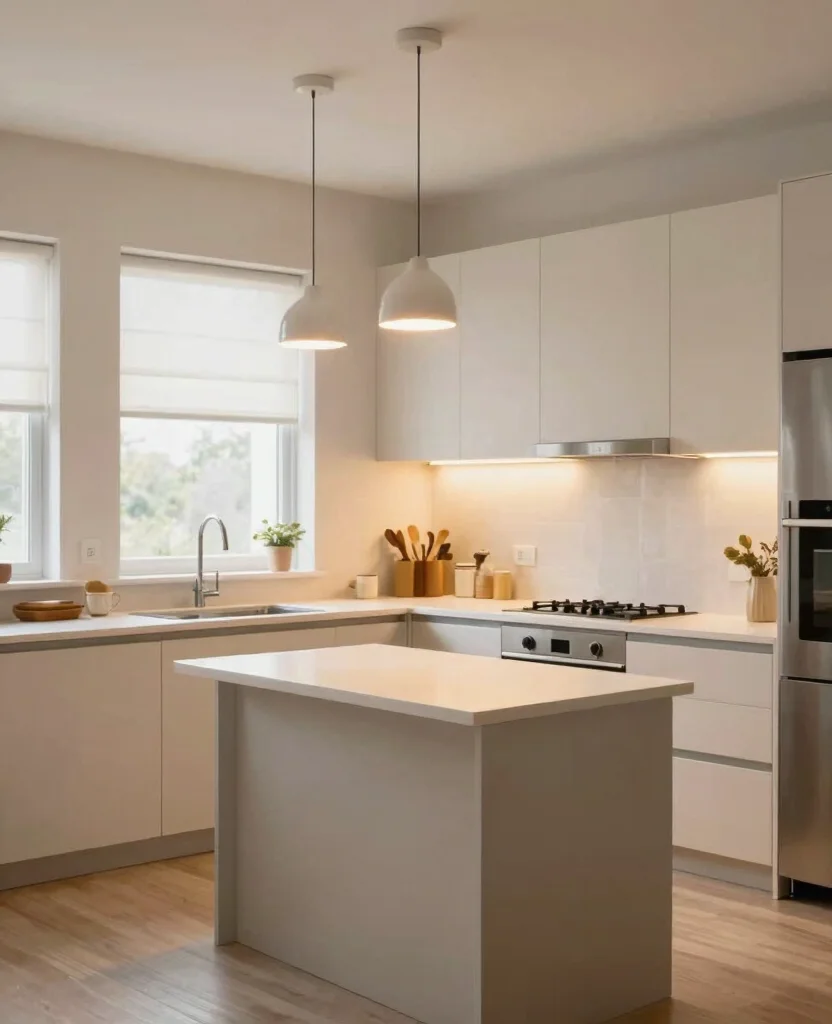 Transform Your Tiny Home: 15 Small Space Kitchen Decor Ideas You’ll Love - 13. Smart Lighting Solutions 1