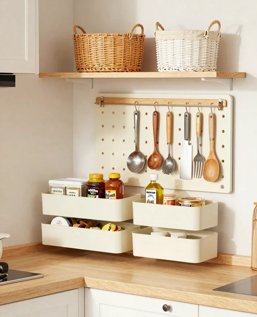 Transform Your Tiny Home: 15 Small Space Kitchen Decor Ideas You’ll Love - 5. Stylish Storage Solutions 1
