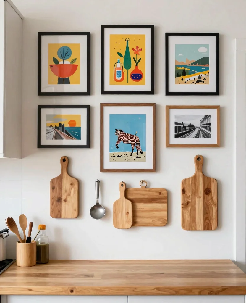 Transform Your Tiny Home: 15 Small Space Kitchen Decor Ideas You’ll Love - 8. Wall Art and Decor 1