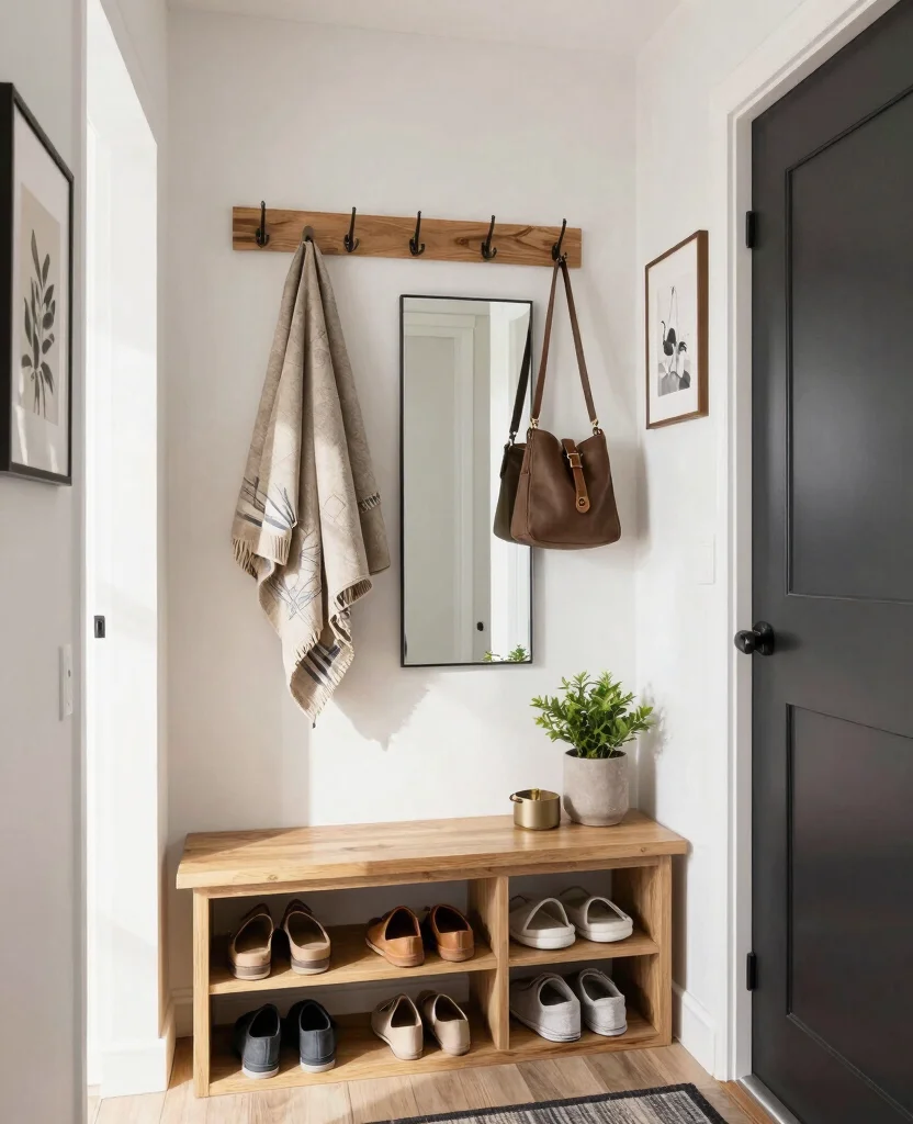 Transform Your Tiny Home: Small Space Decor Inspiration for Cozy Living Spaces - 10. Create a Functional Entryway 1