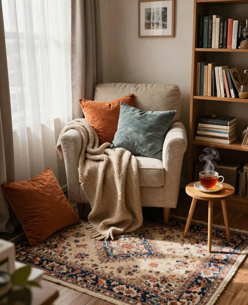 Transform Your Tiny Home: Small Space Decor Inspiration for Cozy Living Spaces - 2. Create a Cozy Nook with Soft Textiles 1