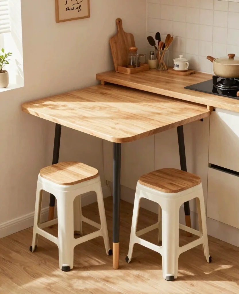 Transform Your Tiny Kitchen: Stunning Small Space Kitchen Decor Ideas You’ll Adore - 8. Choose Multi-functional Furniture 1