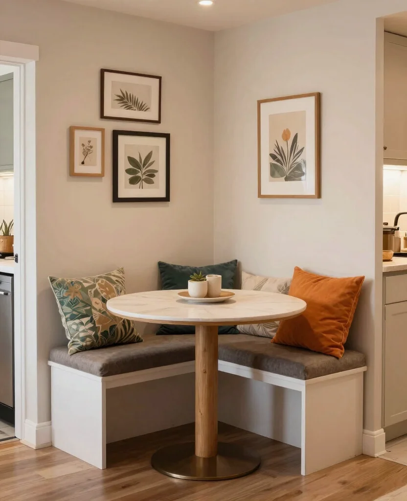 Transform Your Tiny Kitchen: Stunning Small Space Kitchen Decor Ideas You’ll Adore - 9. Create a Cozy Dining Nook 1