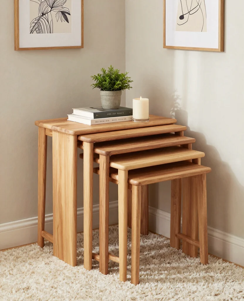 Transform Your Tiny Space: 10 Small Space Furniture Hacks You Need to Try Now! - 2. Nesting Tables: Space-Saving Elegance 1