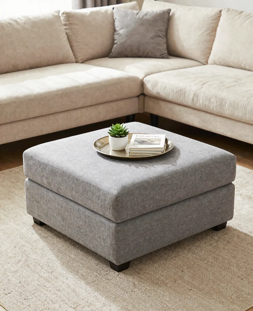 Transform Your Tiny Space: 10 Small Space Furniture Hacks You Need to Try Now! - 4. Multi-Functional Ottomans: Style and Storage 1