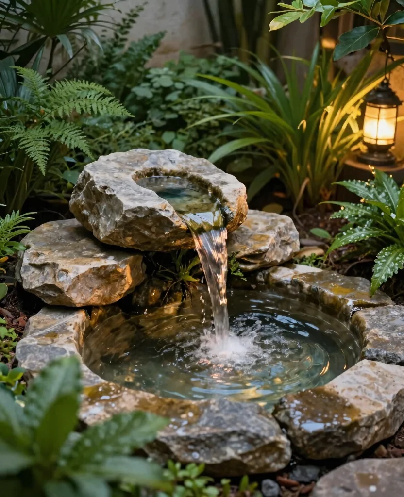 Transform Your Tiny Space: 15 Creative Small Space Garden Decor Ideas You'll Love - 10. Mini Water Features 1