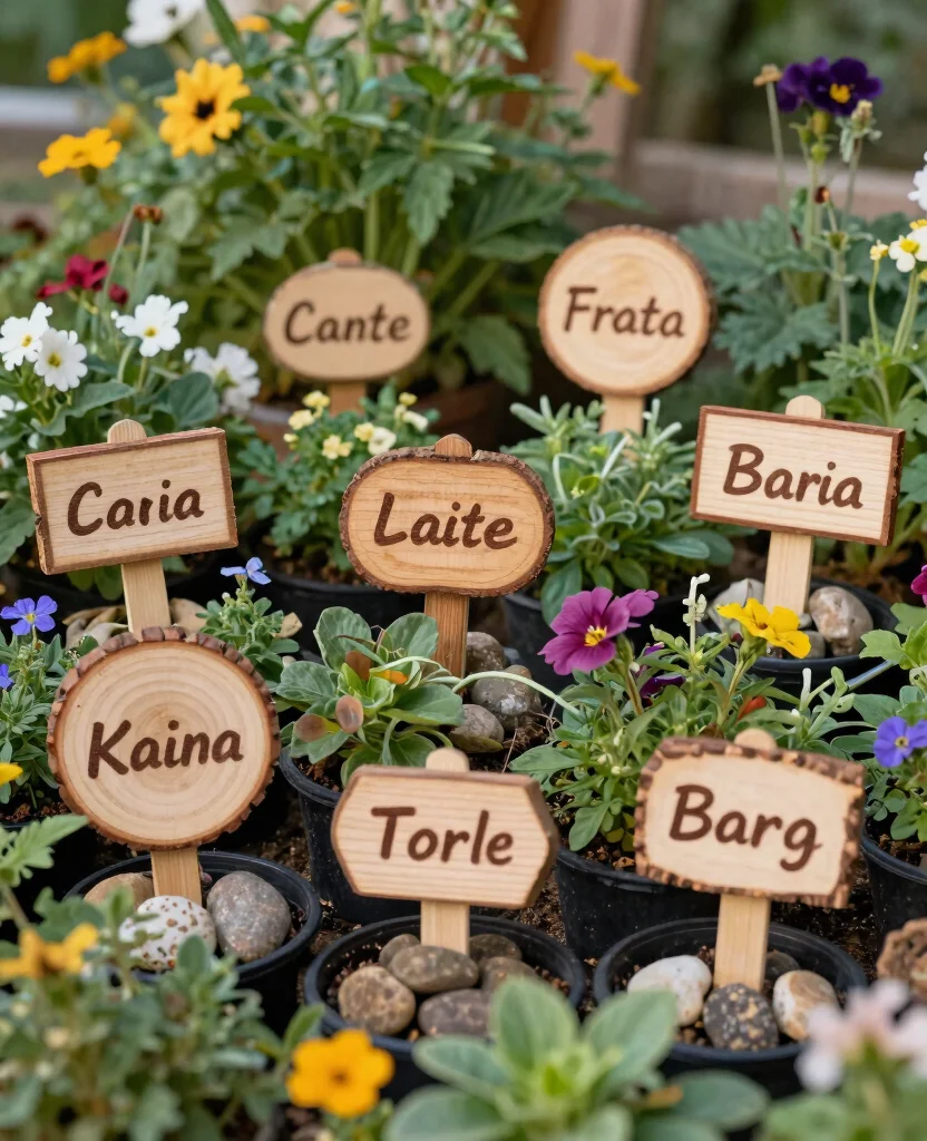 Transform Your Tiny Space: 15 Creative Small Space Garden Decor Ideas You'll Love - 12. Creative Plant Labels 1