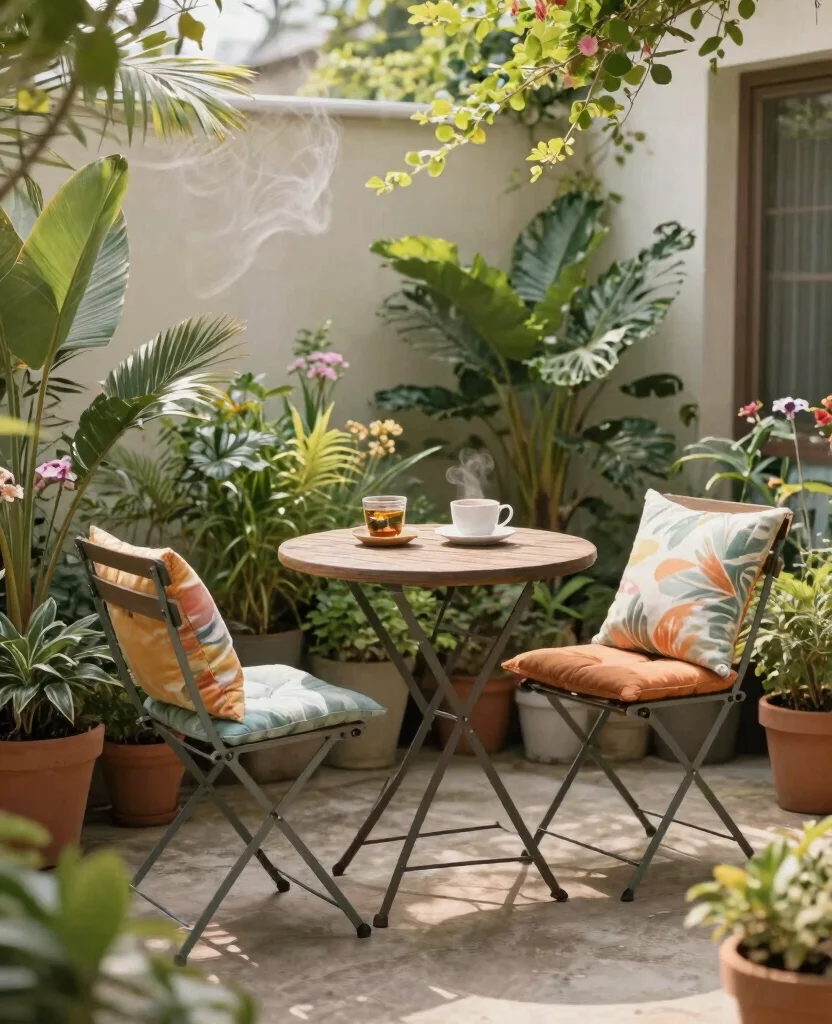 Transform Your Tiny Space: 15 Creative Small Space Garden Decor Ideas You'll Love - 3. Compact Garden Furniture 1