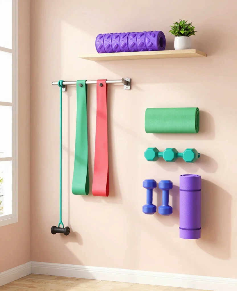 Transform Your Tiny Space: Creative Home Gym Decor Ideas for Small Spaces - 1. Wall-Mounted Equipment 1