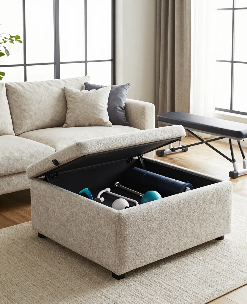 Transform Your Tiny Space: Creative Home Gym Decor Ideas for Small Spaces - 2. Multi-Functional Furniture 1