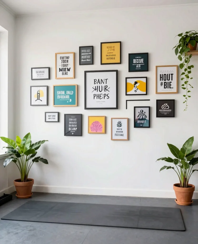 Transform Your Tiny Space: Creative Home Gym Decor Ideas for Small Spaces - 3. Inspirational Wall Art 1