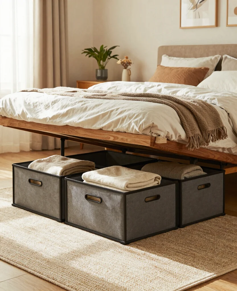 10 Genius DIY Bedroom Organization Ideas for Small Spaces That Save You Room and Style - 1. Under-Bed Storage Bins 1