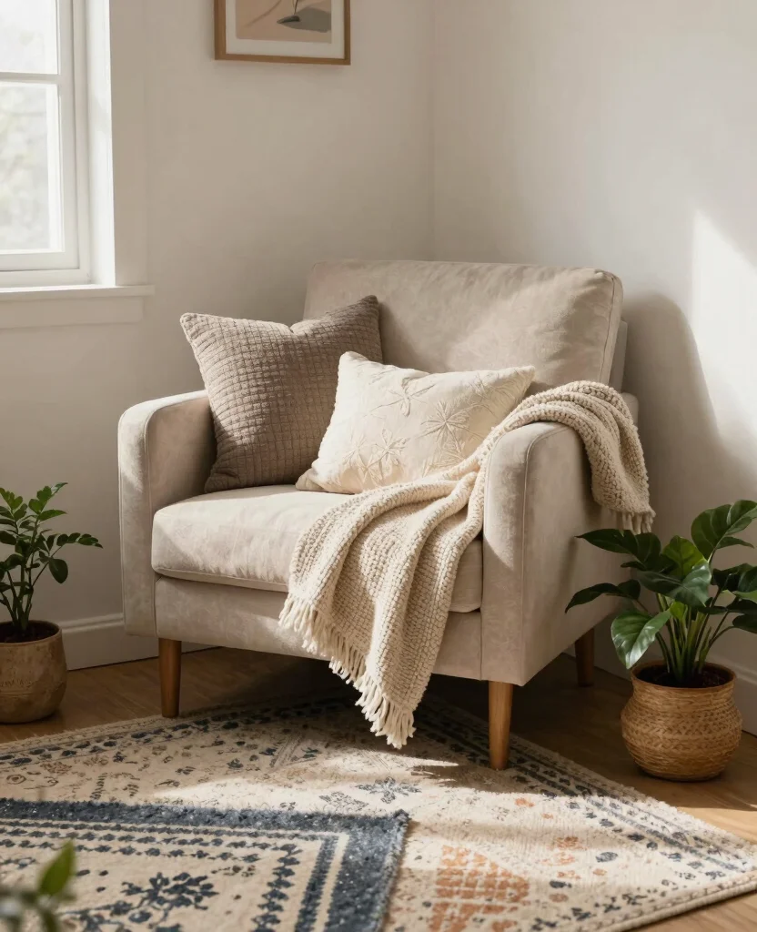 Budget-Friendly Small Space Design Tips for a Cozy and Stylish Tiny Home Retreat - 3. Layer Textiles for Comfort 1