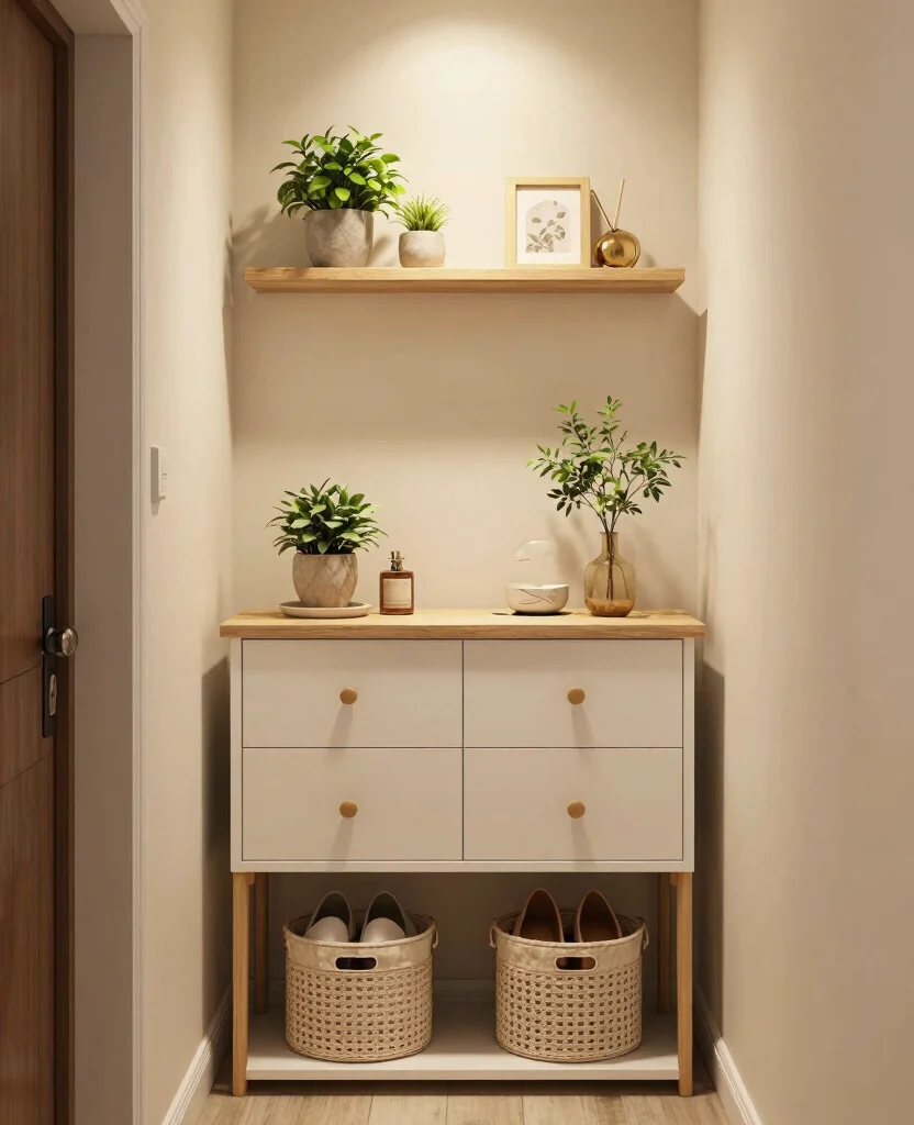 Charming Entryway Decor Ideas for Small Spaces That Maximize Style and Functionality - 3. Stylish Storage Solutions 1