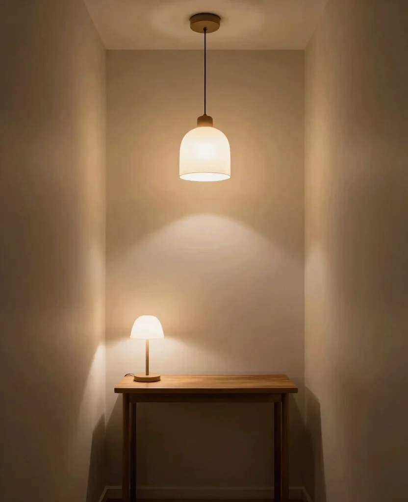 Charming Entryway Decor Ideas for Small Spaces That Maximize Style and Functionality - 7. Unique Lighting Fixtures 1