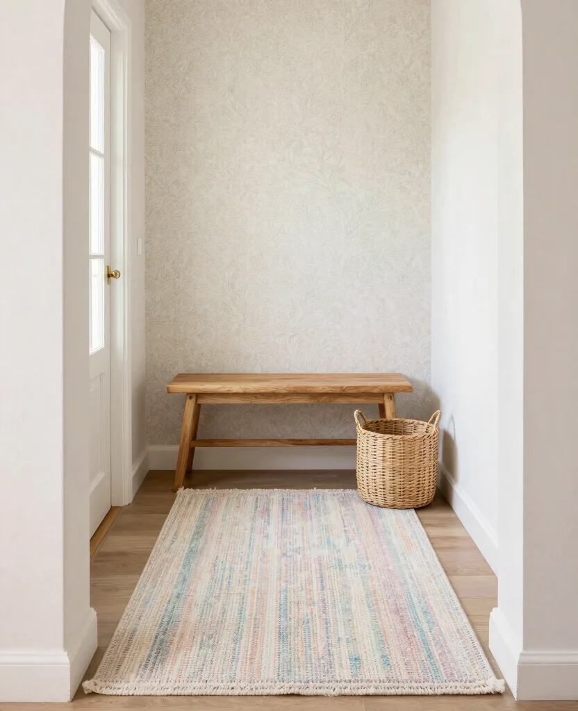 Charming Entryway Decor Ideas for Small Spaces That Maximize Style and Functionality - 8. Color and Texture Play 1