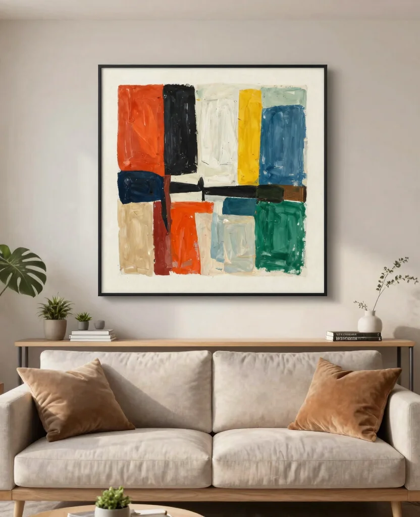 Stylish Small Space Living Room Wall Decor Ideas to Transform Your Cozy Nook - 3. Bold Statement Art Pieces 1