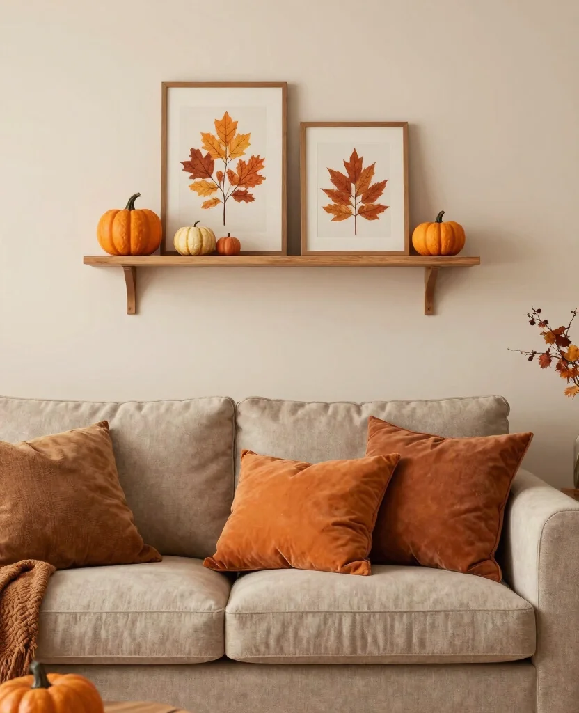 Stylish Small Space Living Room Wall Decor Ideas to Transform Your Cozy Nook - 7. Seasonal Decor Swaps 1