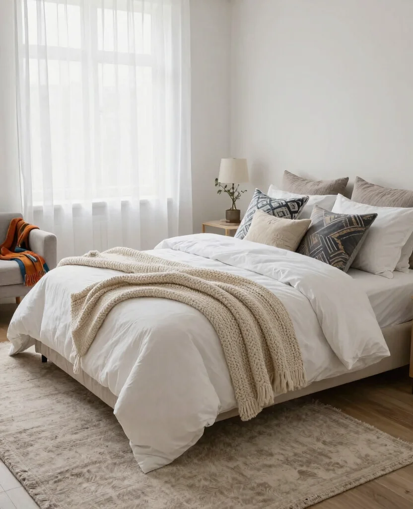 Transform Small Bedrooms: Space-Saving Decor Ideas for Cozy and Stylish Living - 4. Layering Textiles for Comfort and Style 1