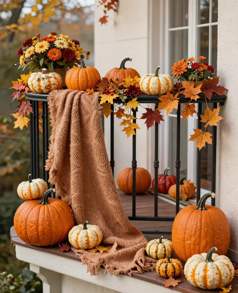 Transform Your Tiny Balcony: 10 Stunning Small Space Decor Ideas for Cozy Vibes - 10. Seasonal Decorations 1