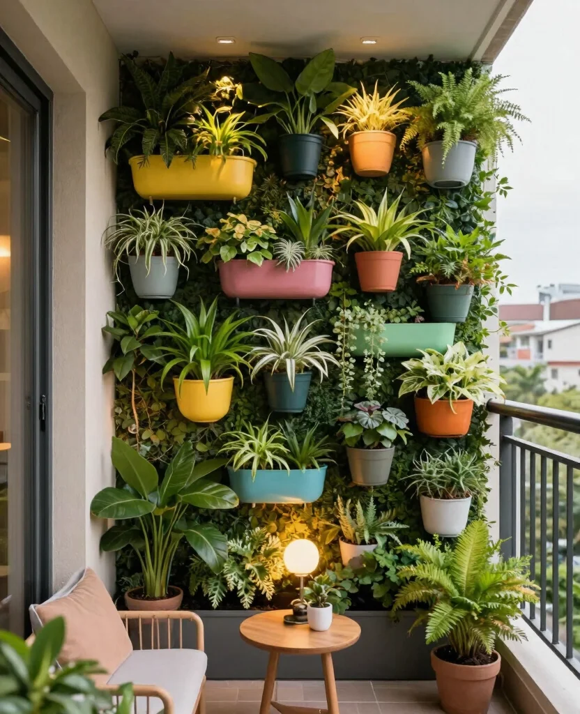 Transform Your Tiny Balcony: 10 Stunning Small Space Decor Ideas for Cozy Vibes - 5. Create a Vertical Garden 1