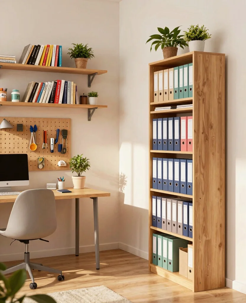Transform Your Tiny Business Area: Creative Small Space Decor Ideas You’ll Love - 2. Vertical Storage Solutions: Keep It Organized 1