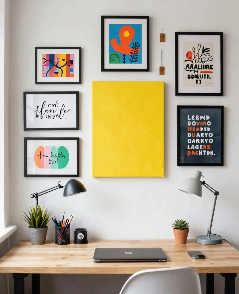 Transform Your Tiny Business Area: Creative Small Space Decor Ideas You’ll Love - 4. Creative Wall Art: Personalize Your Space 1