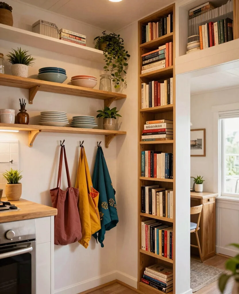 Transform Your Tiny Home: 10 Essential Small Space Decor Tips for Cozy Living - 2. Utilize Vertical Space 1