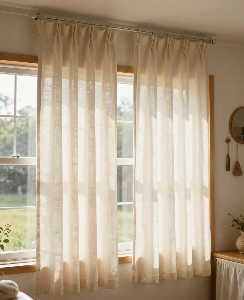 Transform Your Tiny Home: 10 Genius Small Space Decor Hacks You'll Love - 9. Curtains to Soften the Space 1