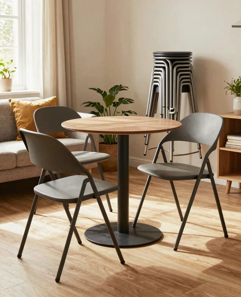 Transform Your Tiny Home: 10 Genius Small Space Organization Ideas You Need to Try! - 7. Folding and Stacking Furniture 1