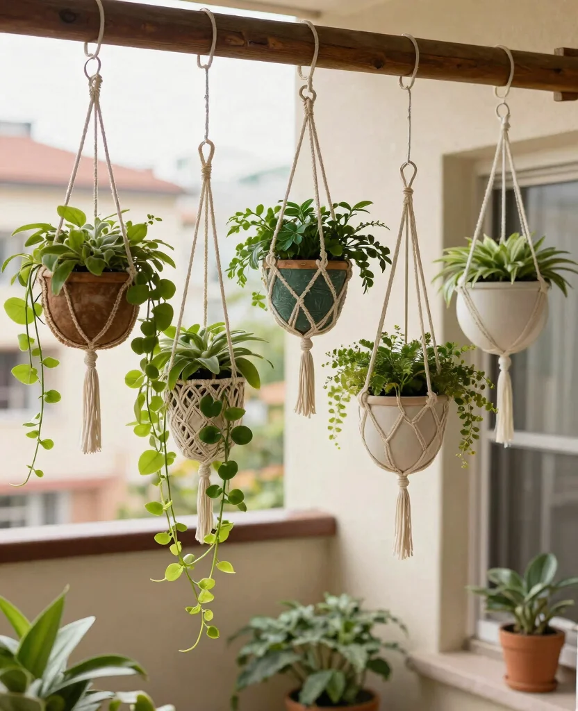 Transform Your Tiny Home: 10 Inspiring Small Space Garden Decor Ideas You’ll Love - 2. Hanging Planters: Elevate Your Greenery 1