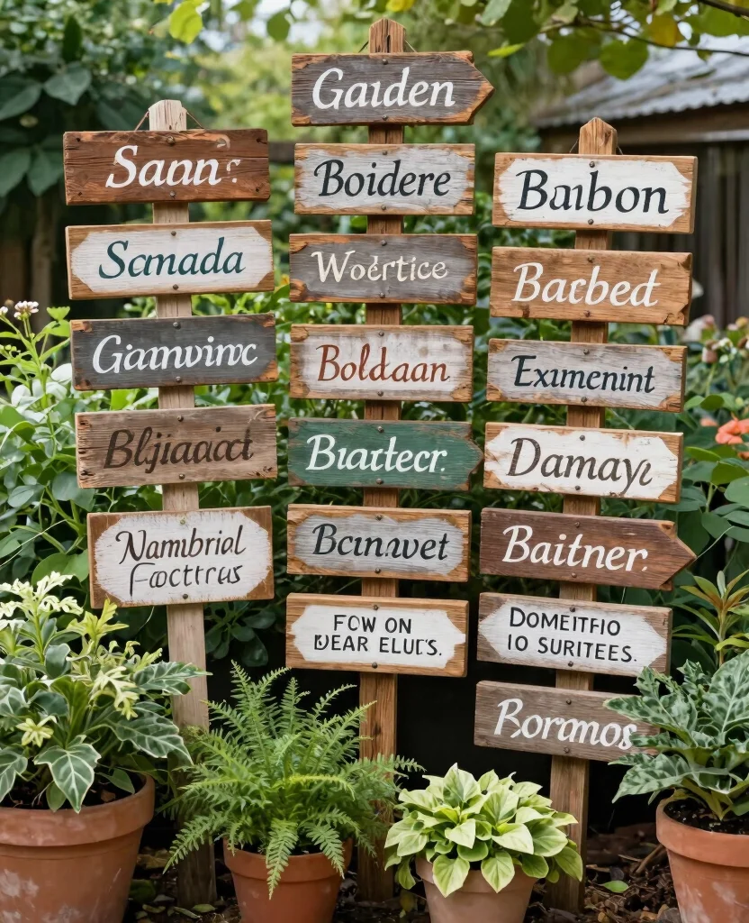 Transform Your Tiny Home: 10 Inspiring Small Space Garden Decor Ideas You’ll Love - 7. Garden Signs: Personal Touches 1