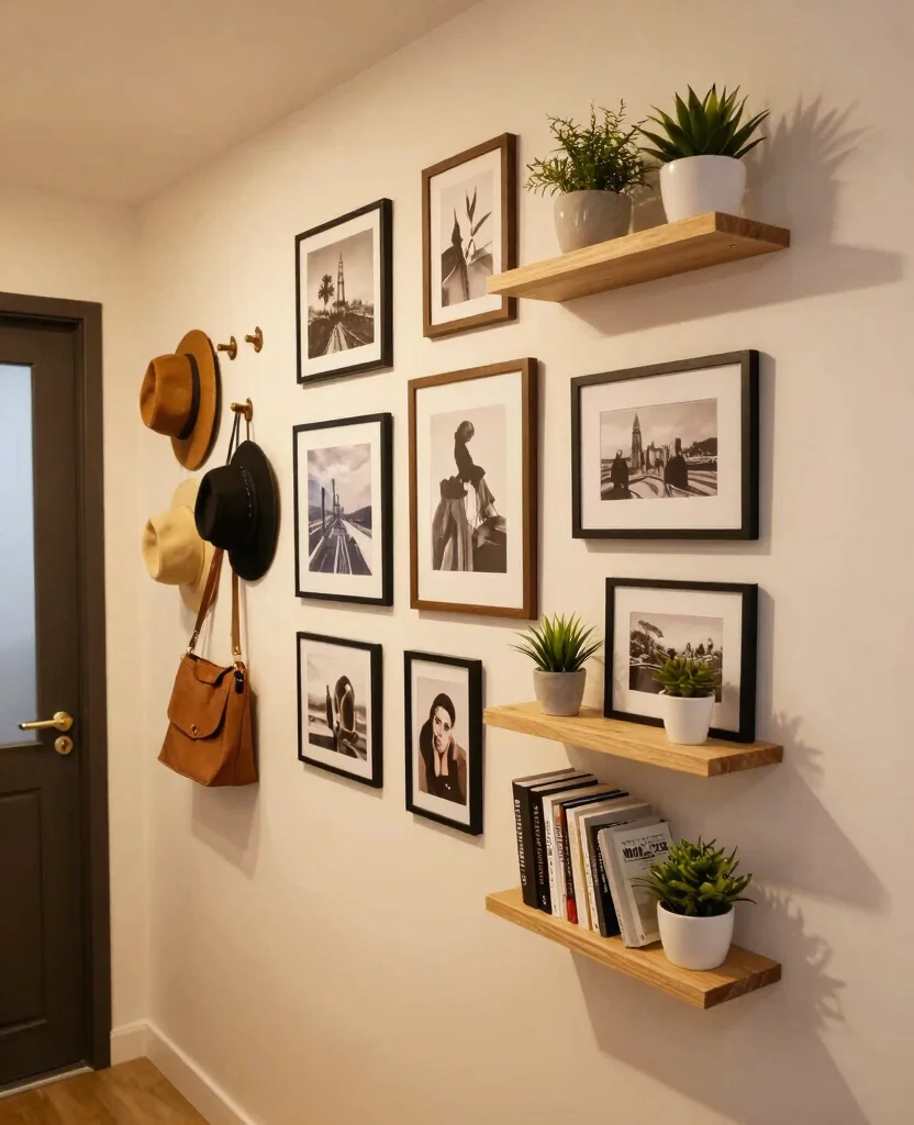 Transform Your Tiny Home: 10 Small Space Cozy Decor Ideas for Warmth & Style - 10. Use Wall Space Wisely 1