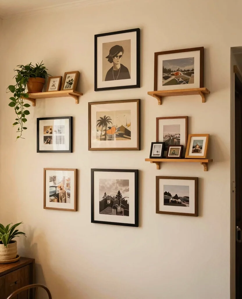 Transform Your Tiny Home: 10 Small Space Cozy Decor Ideas for Warmth & Style - 7. Personalize with Art and Memories 1