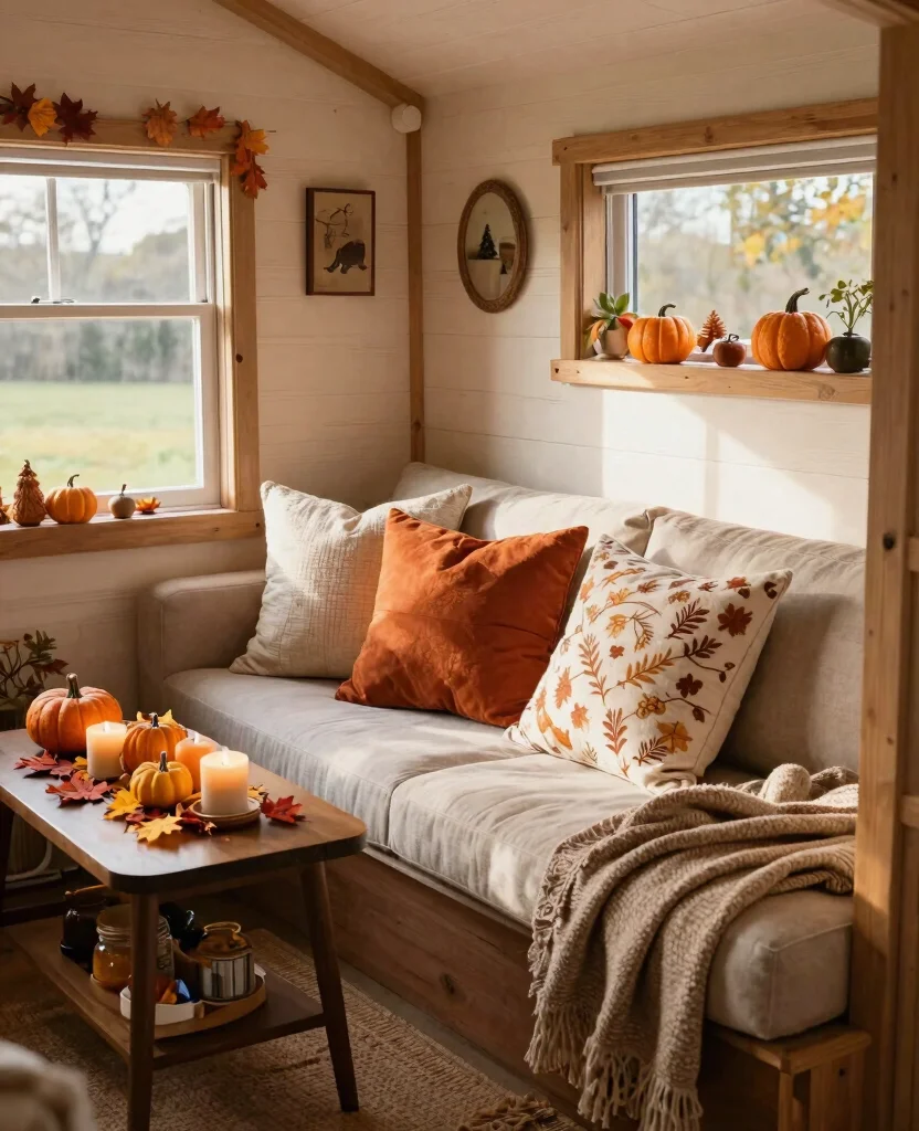 Transform Your Tiny Home: 10 Small Space Cozy Decor Ideas for Warmth & Style - 9. Incorporate Seasonal Decor 1