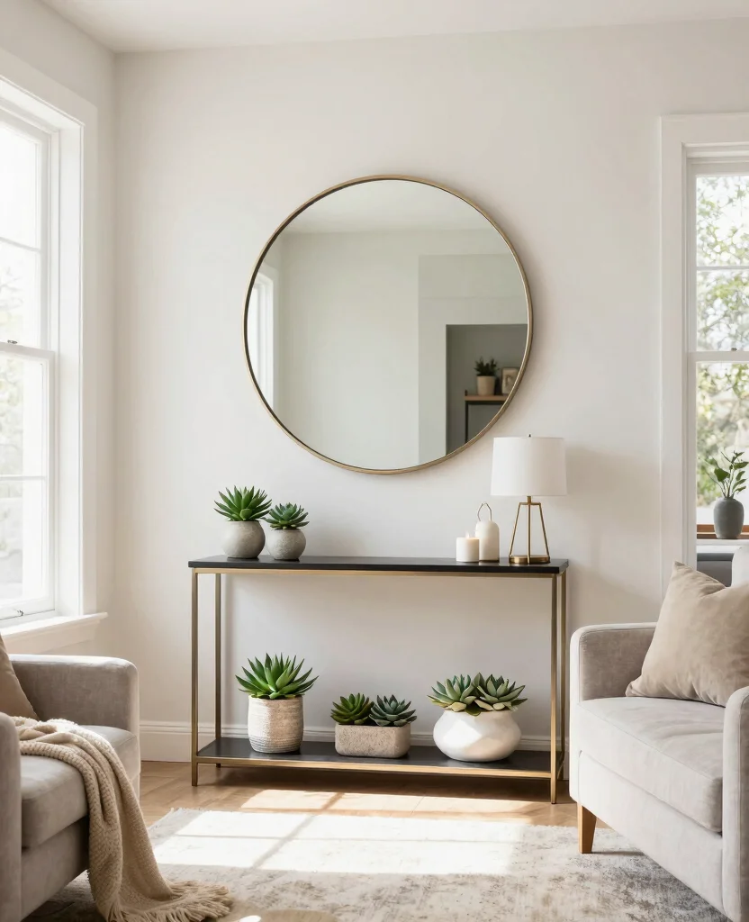 Transform Your Tiny Home: 10 Small Space Decor Ideas for Cozy Living - 4. Use Mirrors to Enhance Light 1