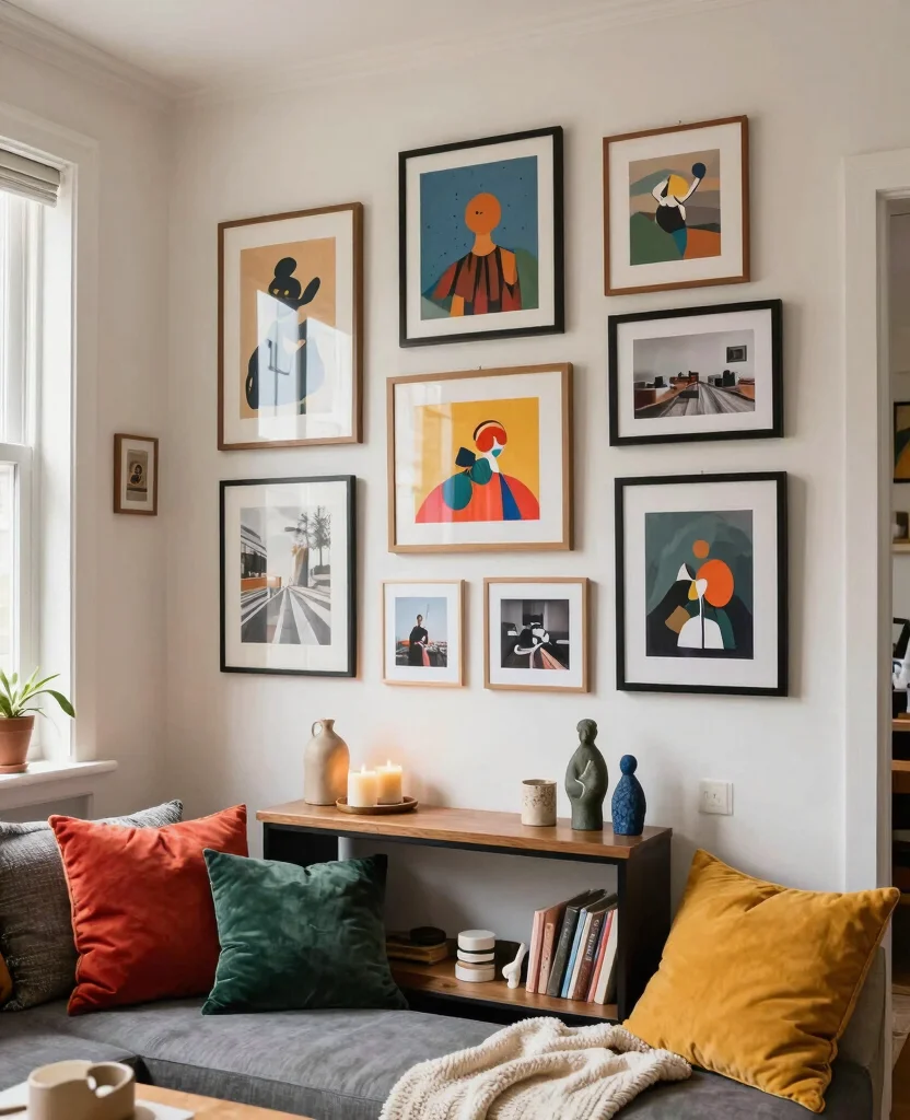 Transform Your Tiny Home: 10 Small Space Decor Ideas for Cozy Living - 9. Personalize with Artwork and Decor 1